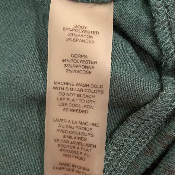 David Lerner Evereve green cheetah print top pullover size M - Picture 6 of 8